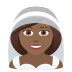 👰🏾‍♀️ woman with veil: medium-dark skin tone display on JoyPixels